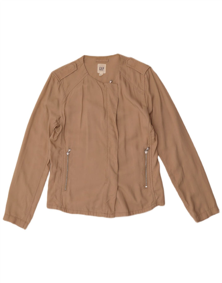 Gap Womens Oversized Military Jacket UK 10 Small Beige Lyocell