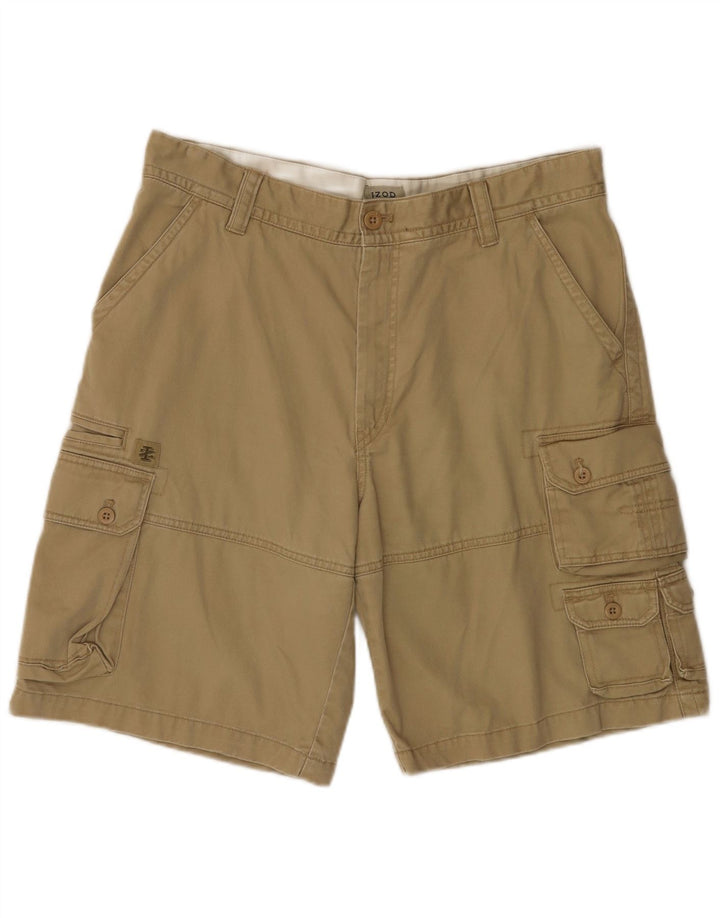 IZOD Herre Cargo Shorts W36 Large Beige Bomuld