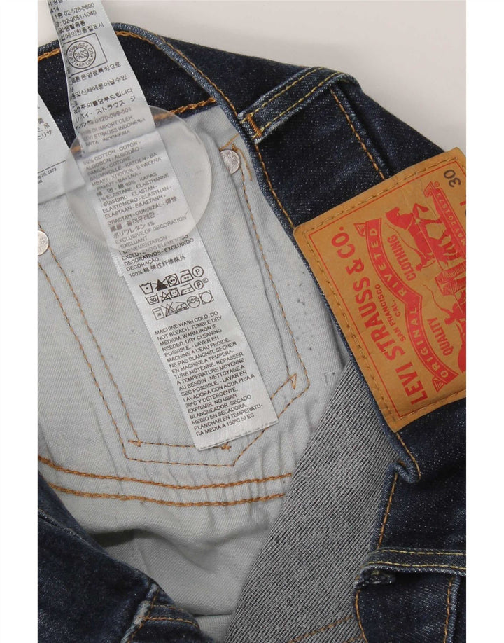 Levi's Herre 514 Straight Jeans W32 L30 Marineblå Bomuld