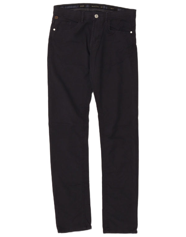 Massimo Dutti Herre Slim Fit Casual Bukser EU 38 Small W30 L32 Marineblå