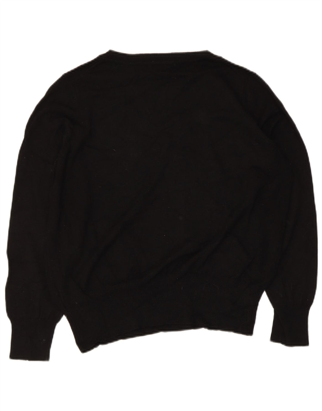 Marks & Spencer Dame V-hals sweater UK 14 Medium Black Viscose