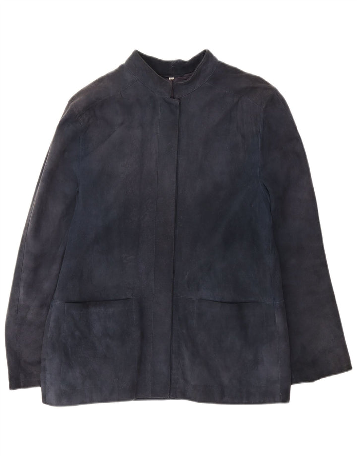 Umberto Olivieri Dame Ruskindsjakke IT 46 Large Navy Blue