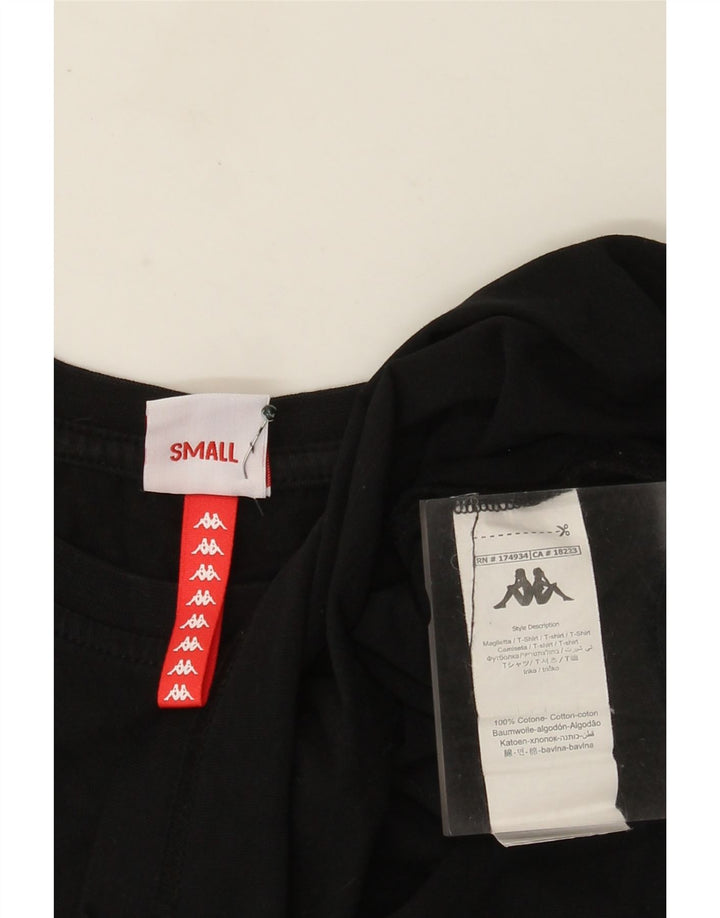 Kappa Herre grafisk T-shirt Top Lille sort bomuld