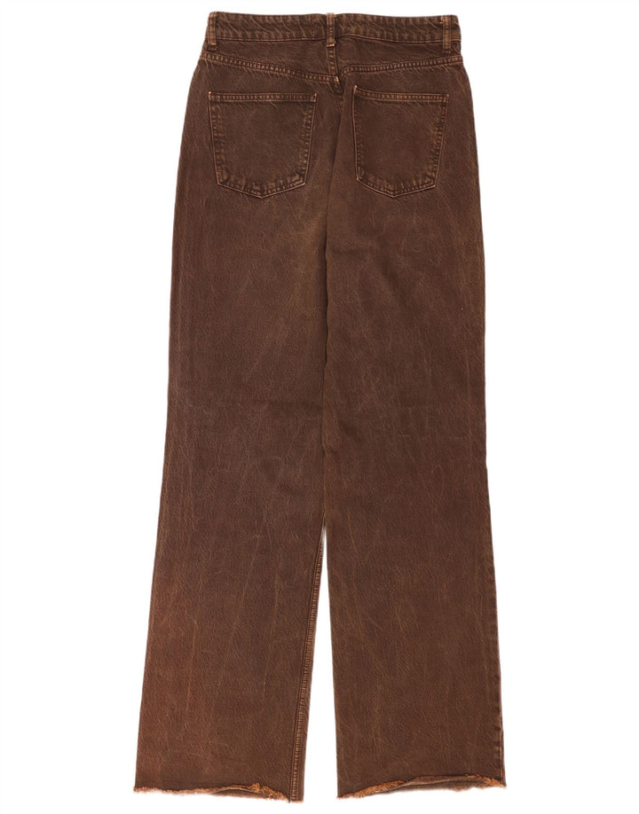 Zara Dame Straight Jeans EU 40 Medium W30 L33 Brun