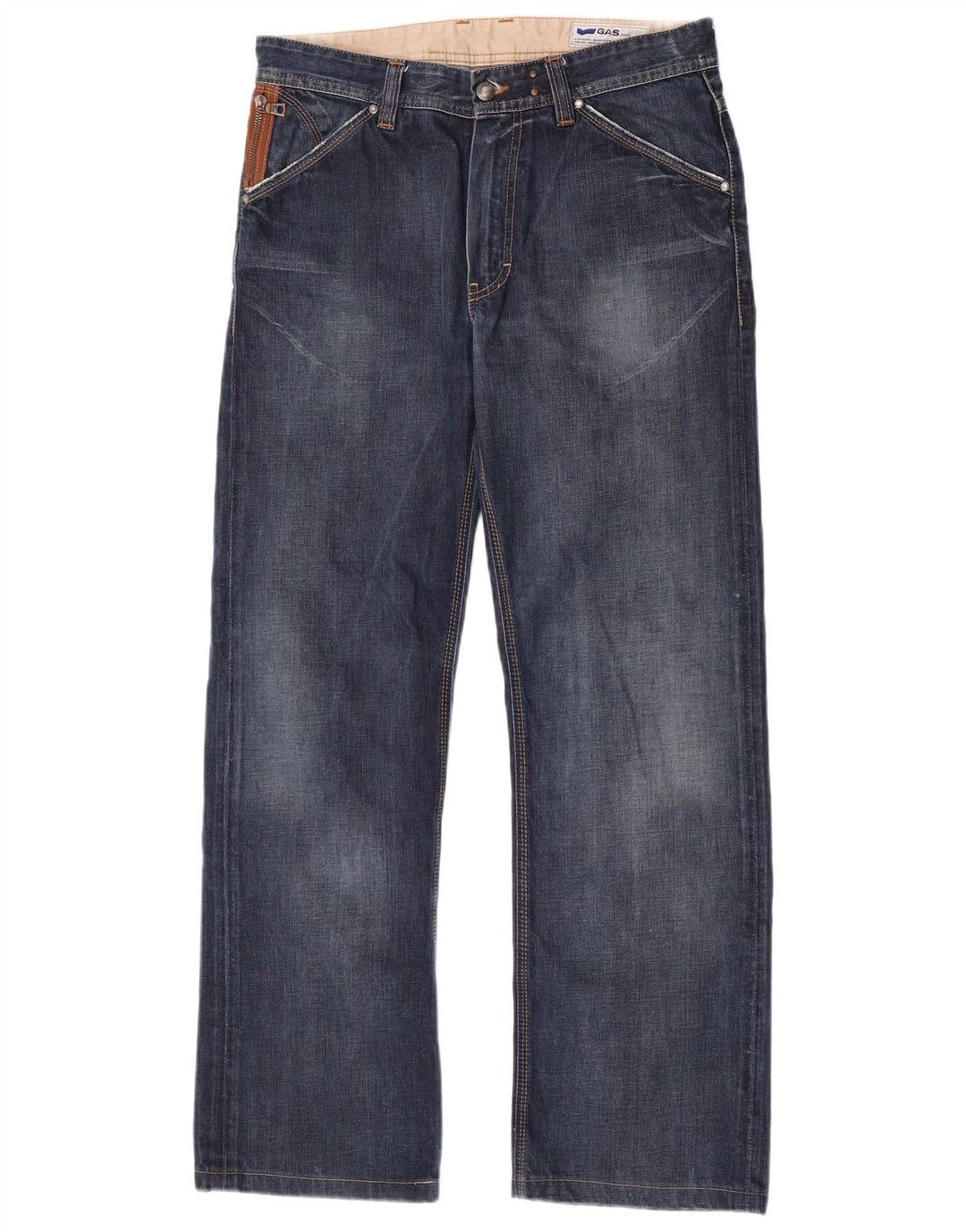 Gas Straight Jeans til mænd W32 L31 blå bomuld