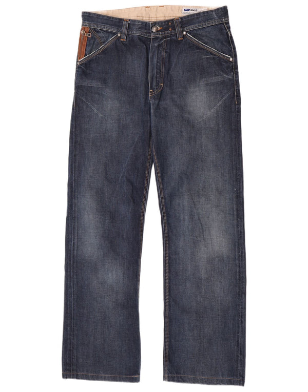 Gas Straight Jeans til mænd W32 L31 blå bomuld