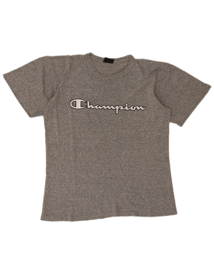 Champion Herre Grafisk T-Shirt Top Stor Grå Flecked
