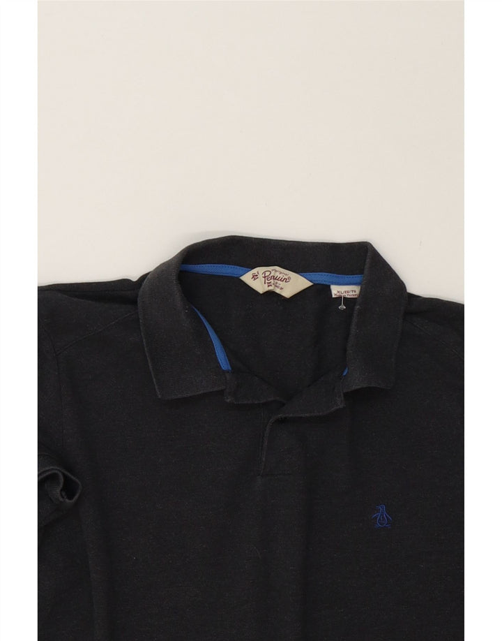 PENGUIN Mens Polo Shirt XL Grey Cotton Vintage Penguin and Second-Hand Penguin from Messina Hembry 