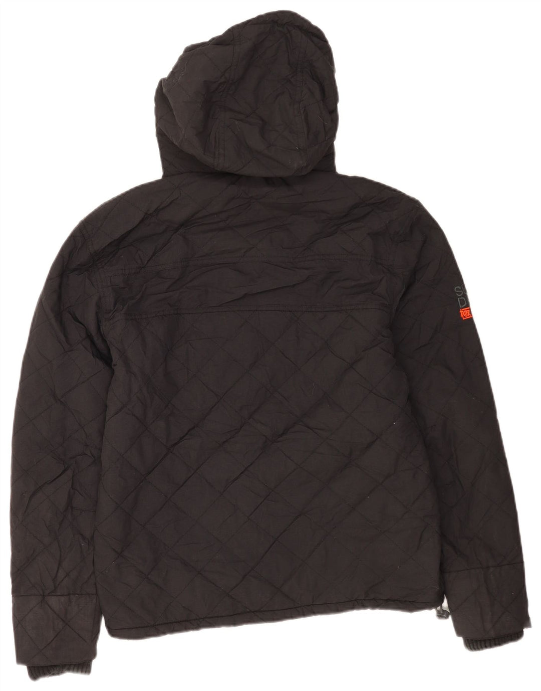 Superdry Windcheater vindjakke med hætte til mænd UK 38 Medium Sort