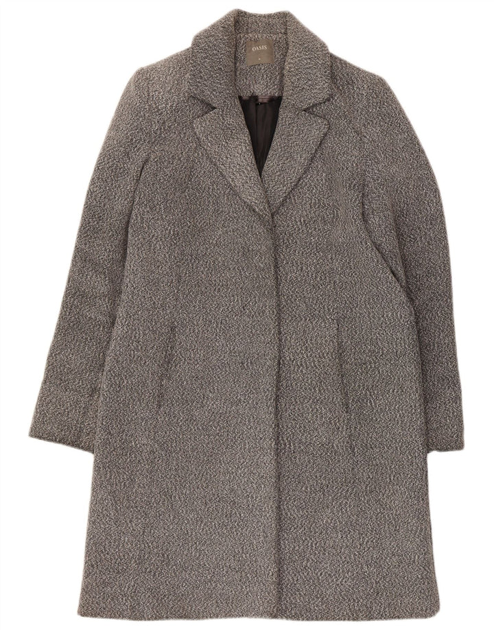 Oasis Womens Regular Fit Overfrakke UK 14 Medium Grey Flecked Polyester