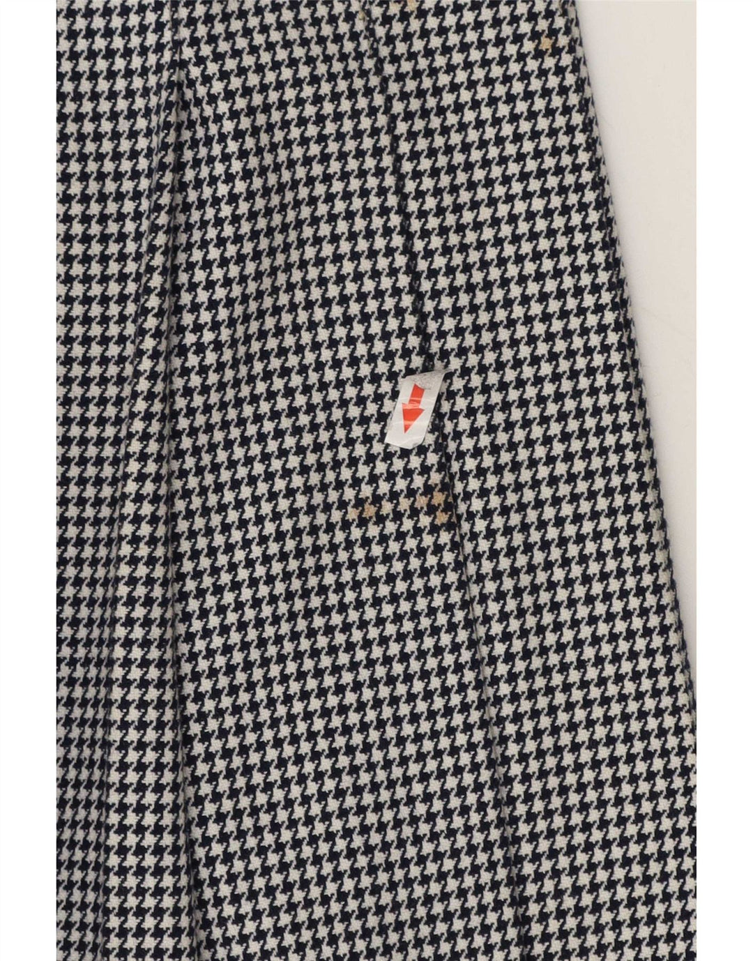 Vintage kvindekniv plisseret nederdel Medium W28 Black Houndstooth