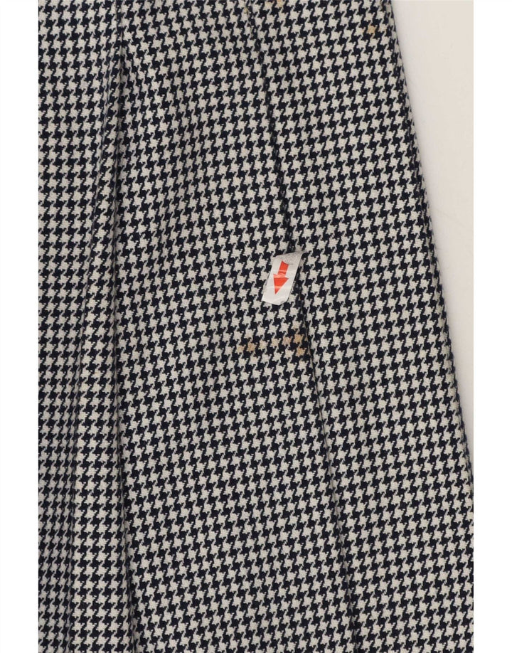 Vintage kvindekniv plisseret nederdel Medium W28 Black Houndstooth