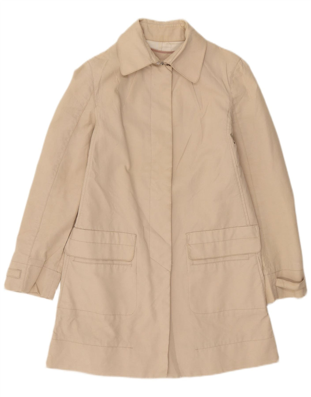 Zara Trench Coat til kvinder UK 12 Medium Beige Bomuld