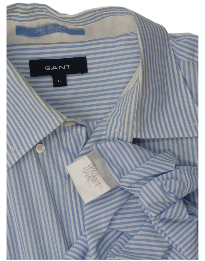 Gant Herre Regular Fit skjorte Stor blå nålestribet bomuld