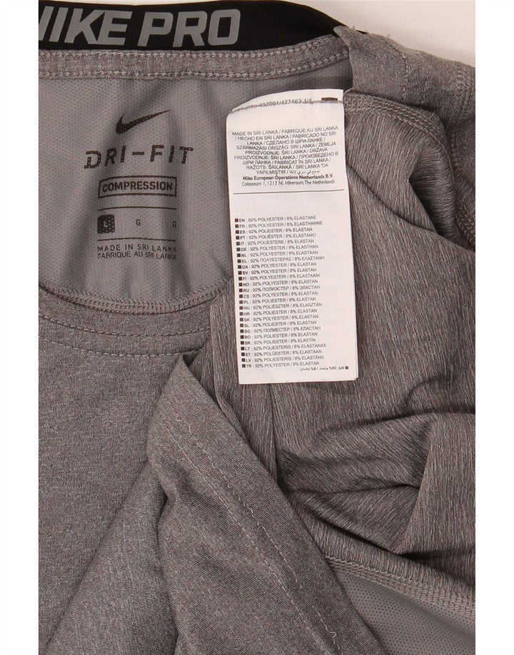 Nike Herre Dri Fit T-Shirt Top Stor Grå Polyester