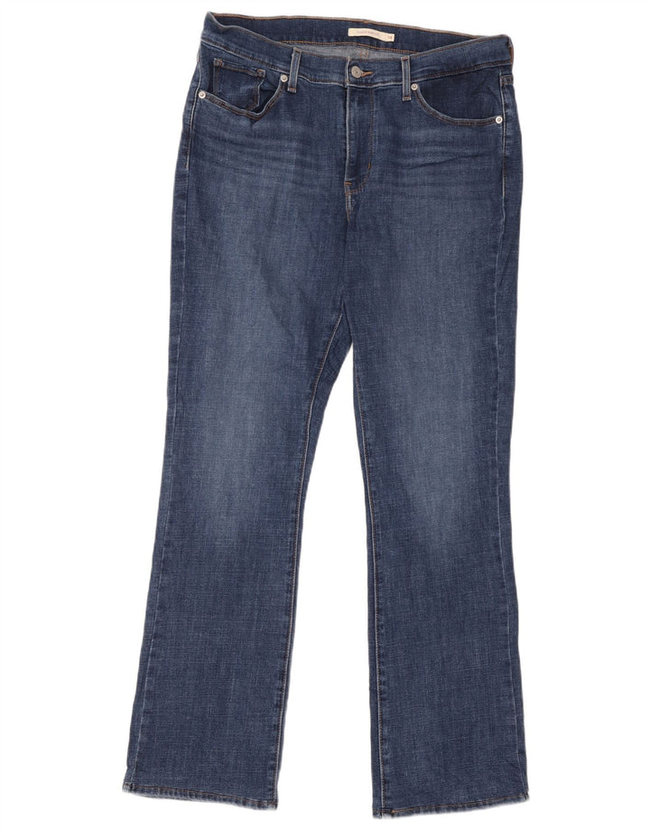 Levi's Dame Classic Fit Bootcut Jeans Størrelse 14 Large W32 L34 Blå Bomuld