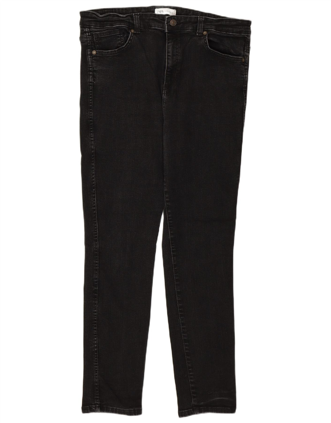Zara Dame Slim Jeans EU 46 2XL W36 L28 Sort