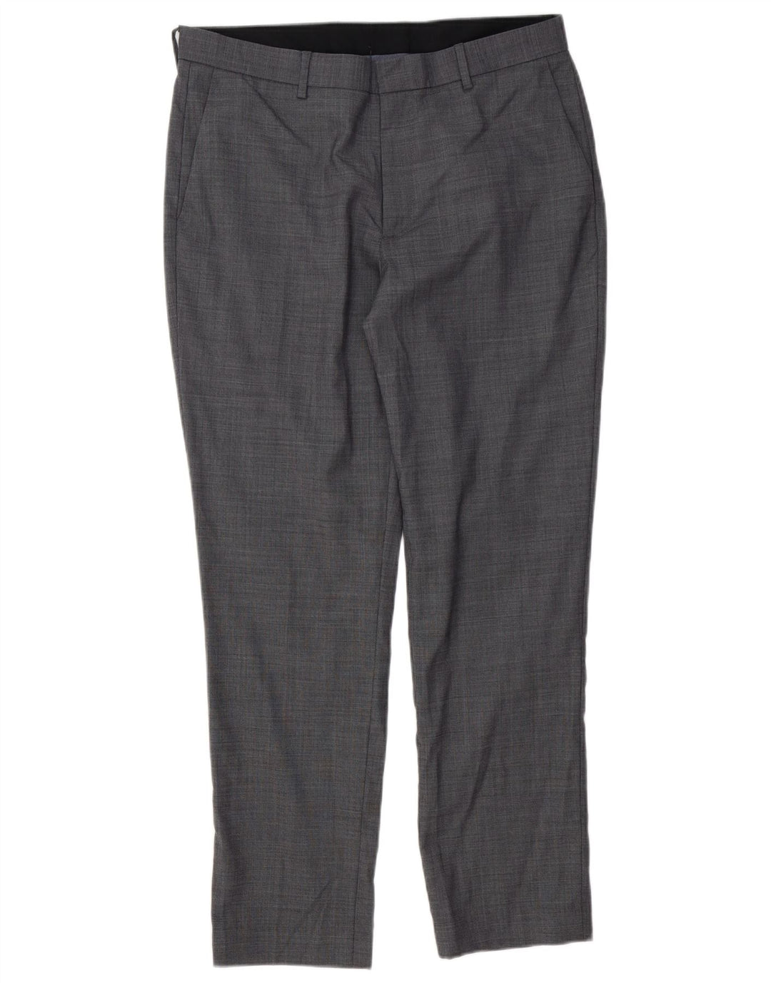J. CREW Herre BOWERY Slim Chino-bukser W33 L30 Grå nålestribet uld
