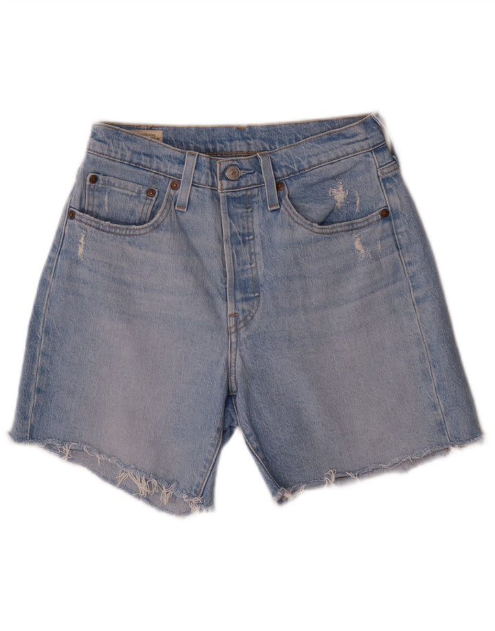 Levi's Womens 501 denimshorts W26 Små blå bomuld