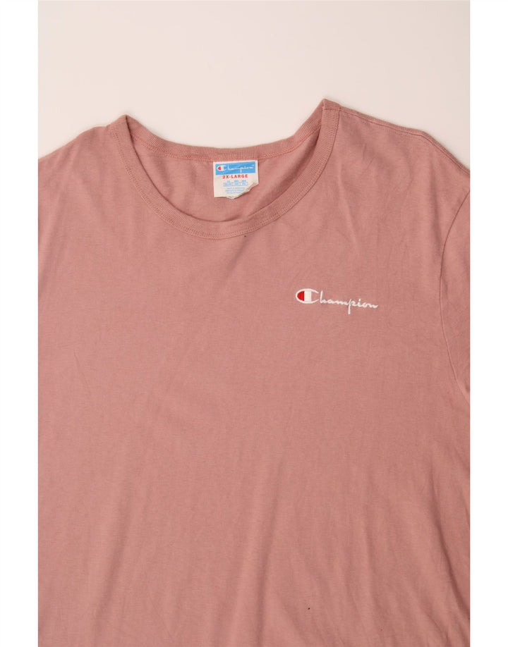 CHAMPION Mens T-Shirt Top 2XL Pink Cotton Vintage Champion and Second-Hand Champion from Messina Hembry 