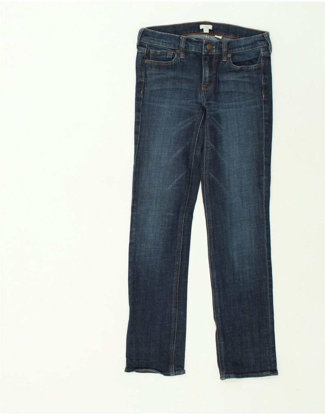 J. CREW Womens Short Straight Jeans W26 L29 Navy Blue Cotton | Vintage J. Crew | Thrift | Second-Hand J. Crew | Used Clothing | Messina Hembry 