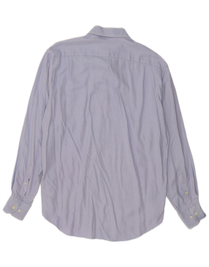 Massimo Dutti herreskjorte str. 42 16 1/2 Large Blue Sildebensbomuld