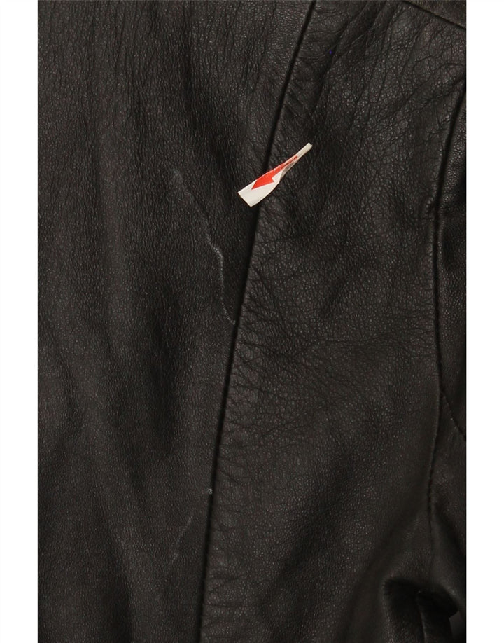 Vintage læderjakke til kvinder UK 8 Lille sort læder