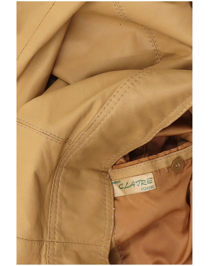 Vintage kvinde bomberjakke UK 10 Small Beige