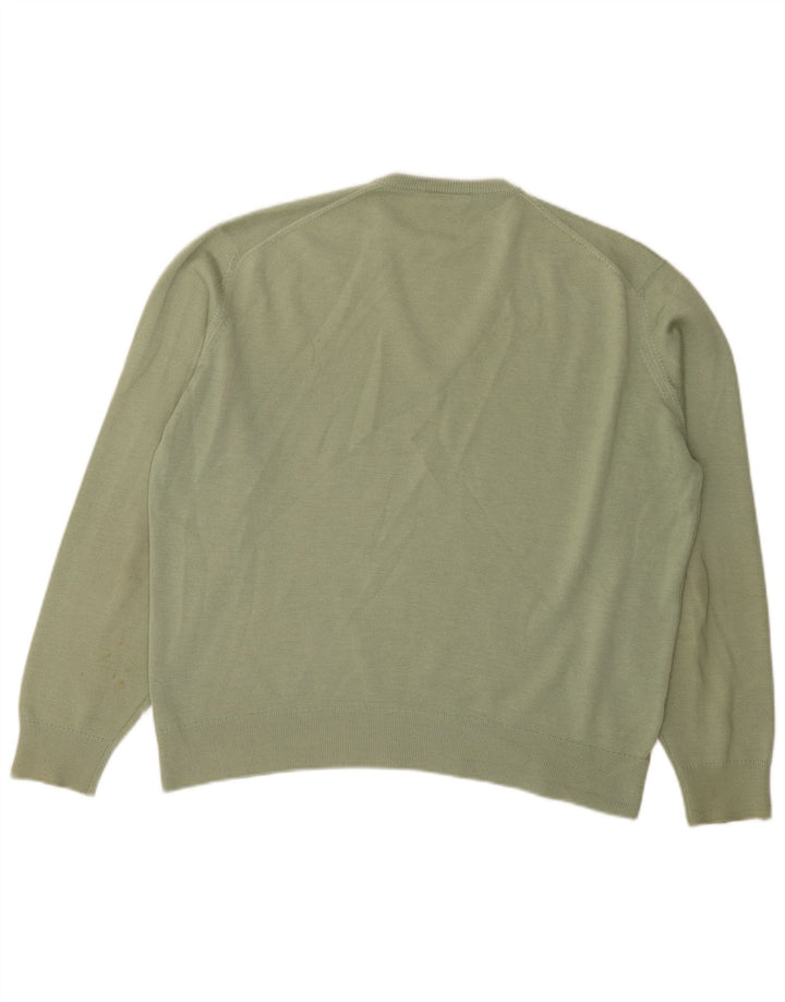 Lacoste Herre V-hals sweater str. 7 2XL Grøn