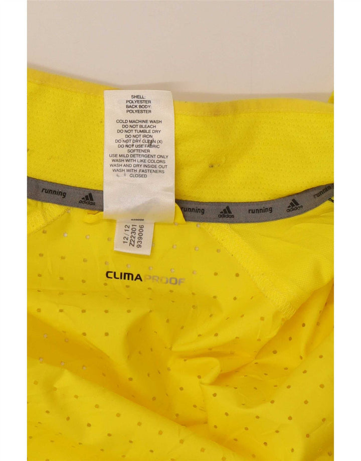 Adidas Herre Clima Proof Regnjakke UK 40 Stor Gul Polyester