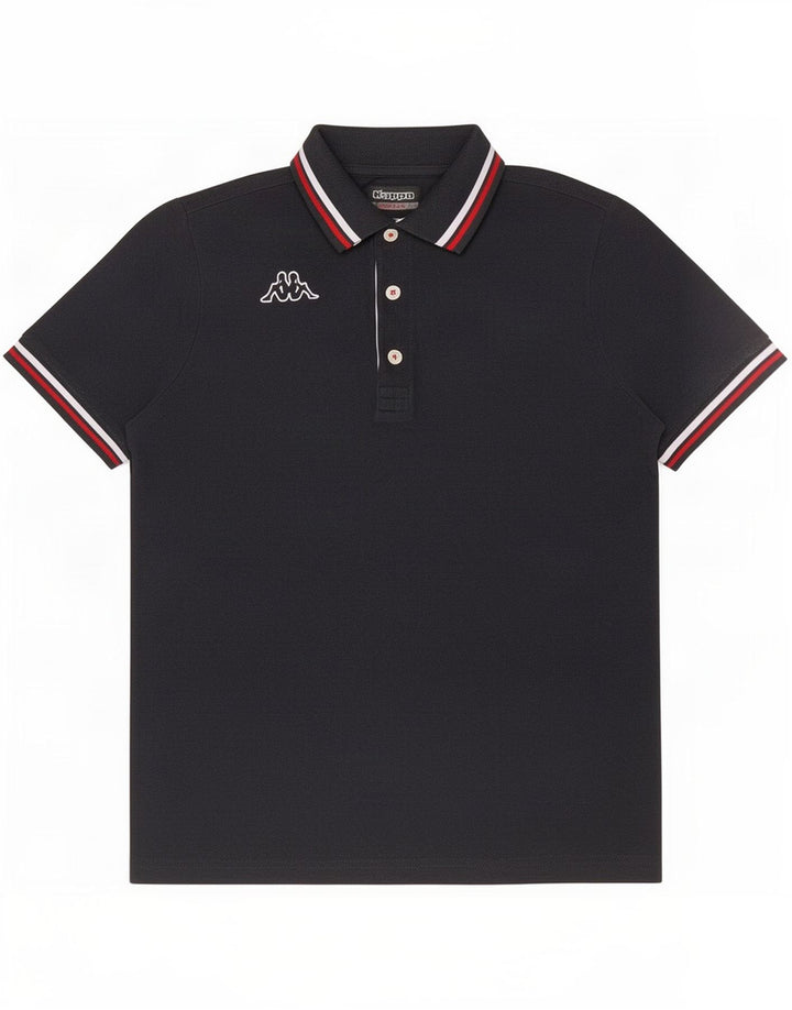 Kappa herre polo shirt lille grå stribet bomuld