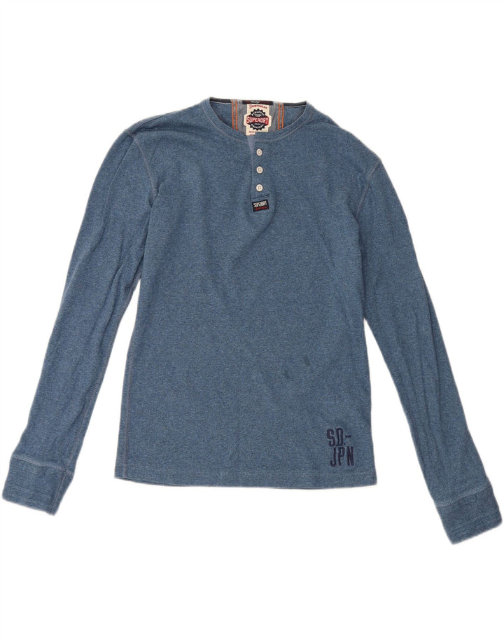 Superdry Herre Top Langærmet Medium Blå Bomuld