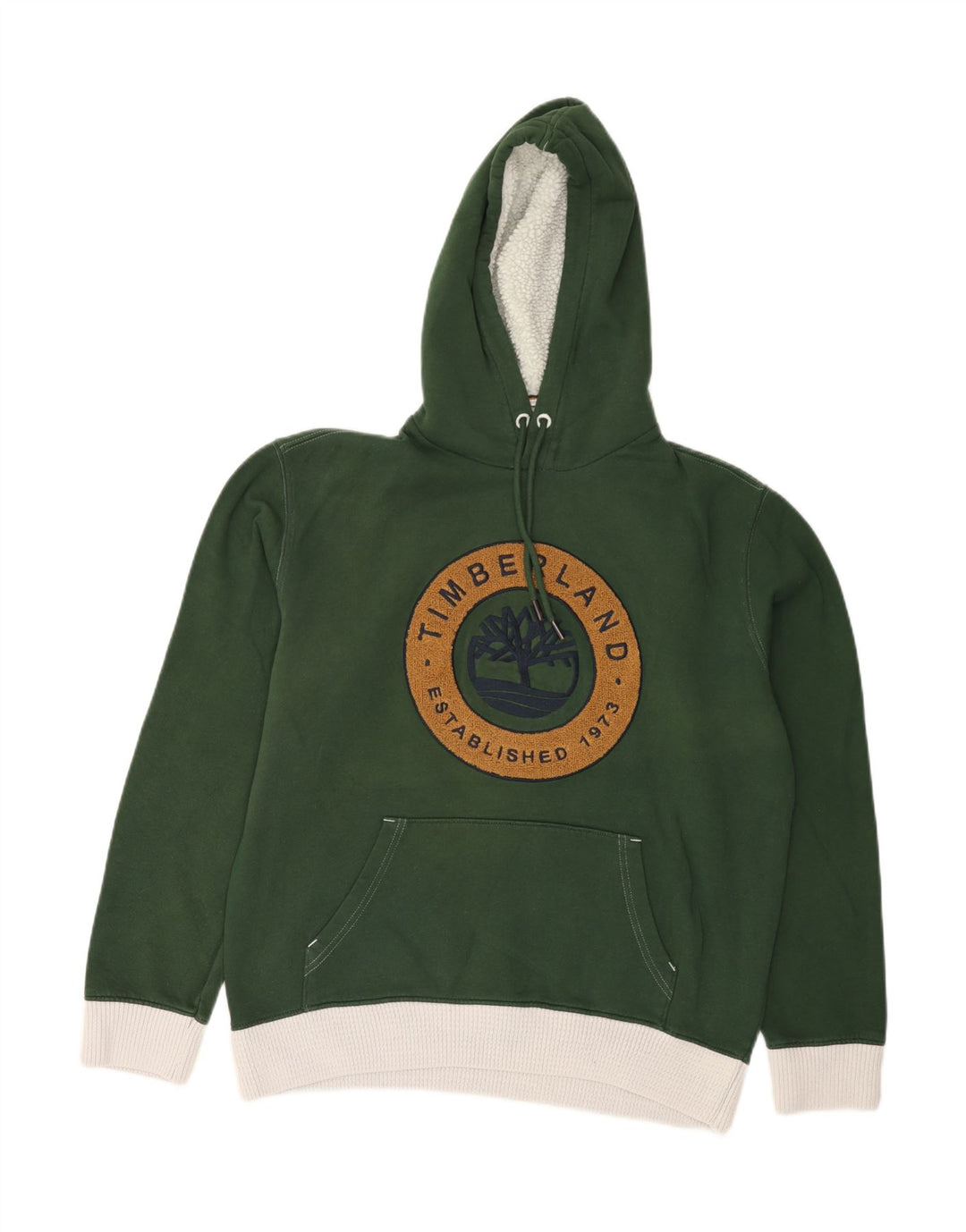 Timberland Herre grafisk Regular Fit hættetrøje Jumper Medium Green Colourblock