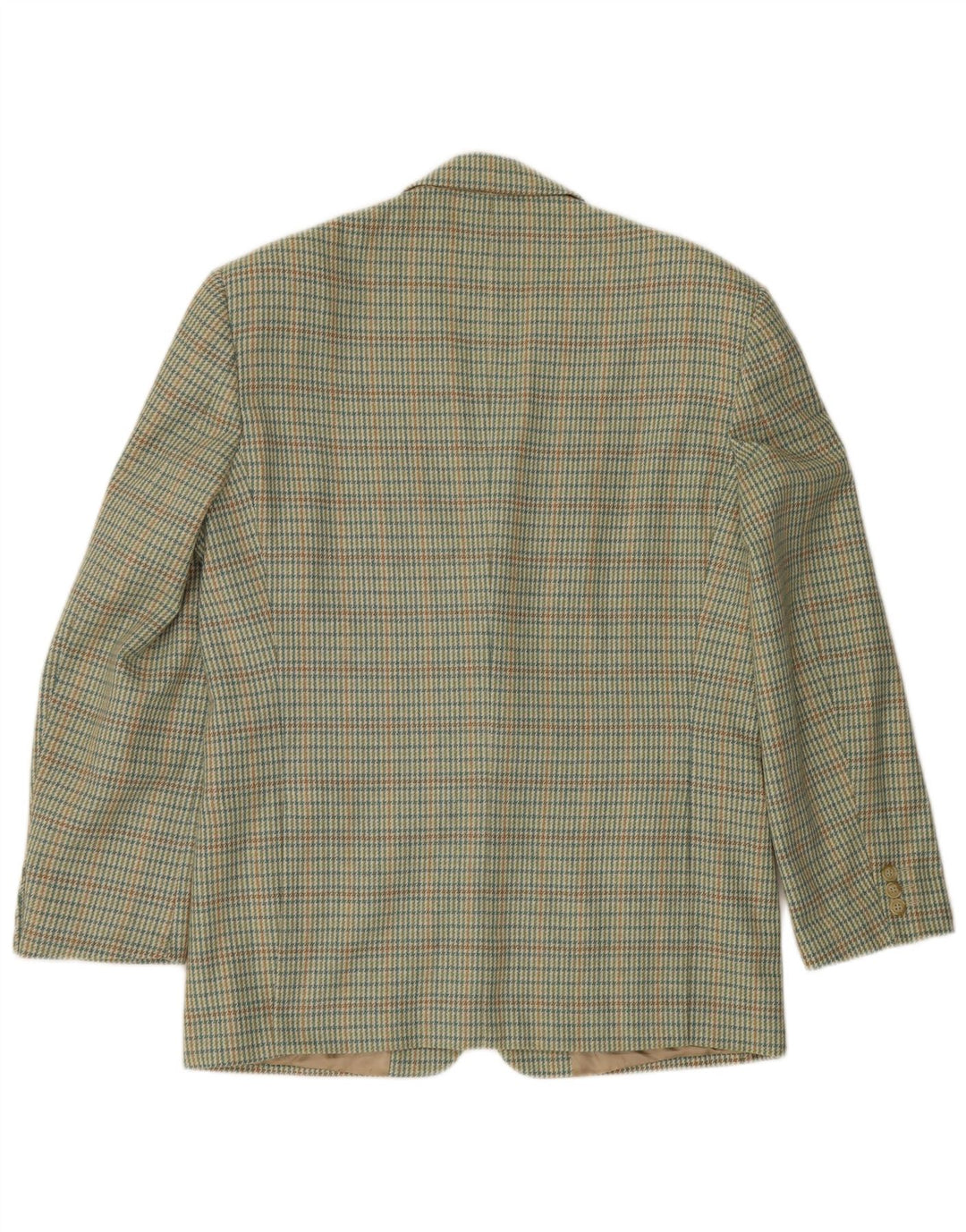 Lebole Herre 2-knaps blazerjakke IT 50 Large Green Houndstooth Uld