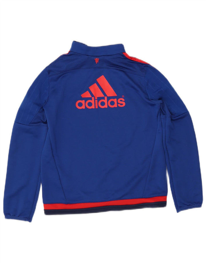 ADIDAS Boys Climacool Grafisk Pullover Træningsdragt Top 9-10 år Blå