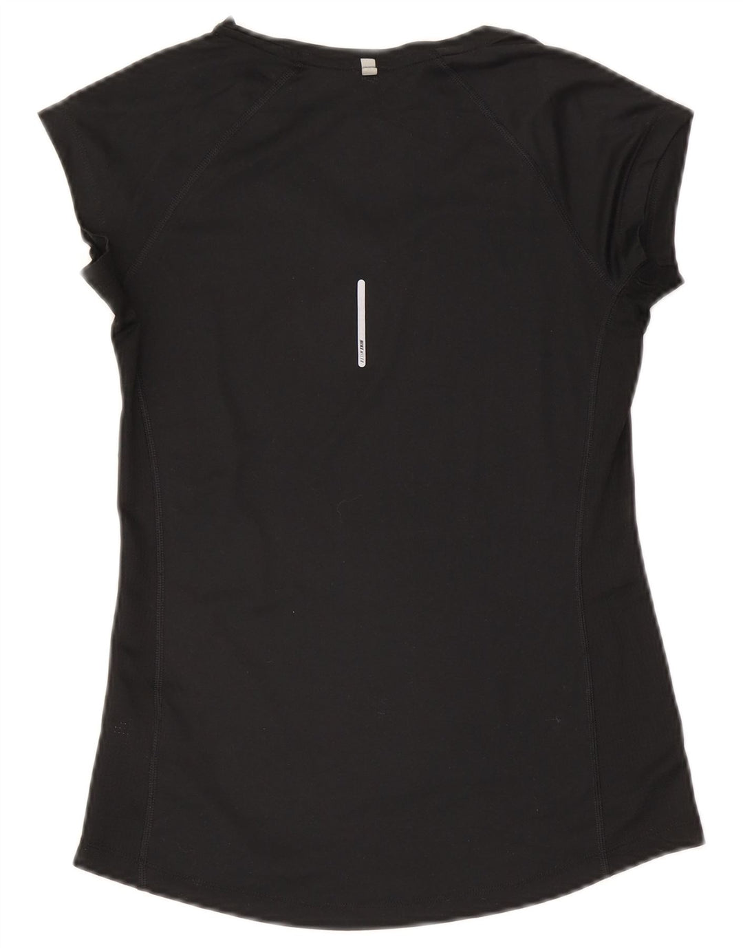 Nike Dame Dri Fit T-Shirt Top UK 8 Small Black Polyester