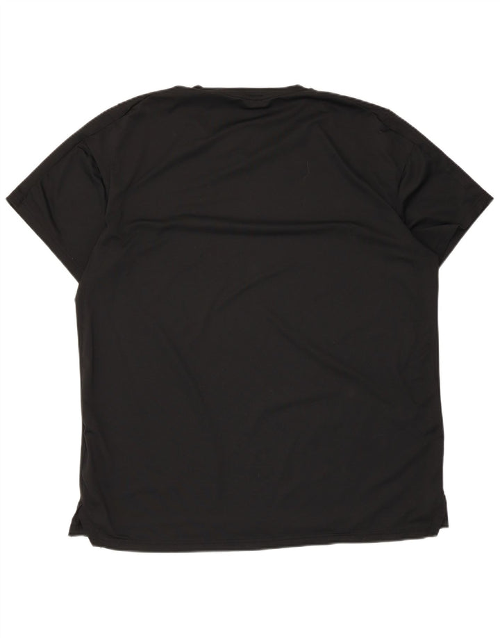 Nike Dri Fit T-shirt top til mænd, stor sort polyester
