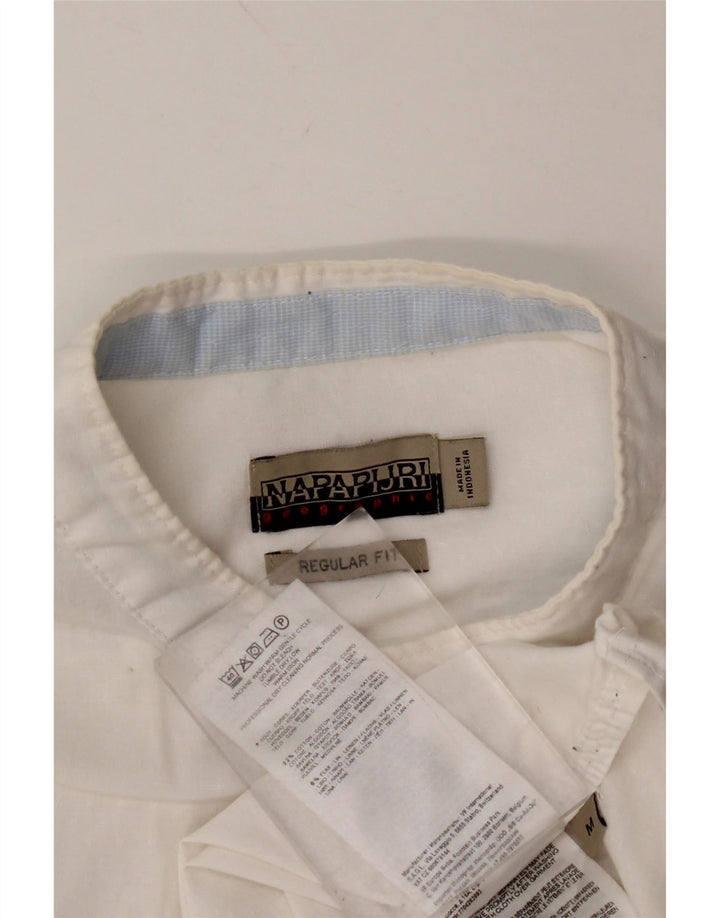 NAPAPIJRI Herre Geographic Regular Fit skjorte Medium hvid bomuld