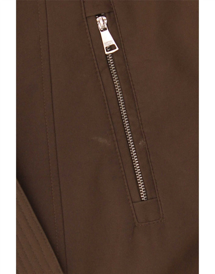 Dkny Dame Sherpa Overfrakke UK 18 XL Brun Polyester