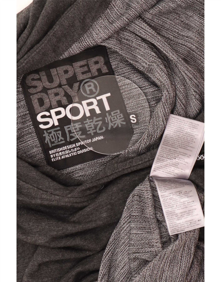 Superdry Hættetrøje uden ærmer til mænd, lille grå polyester