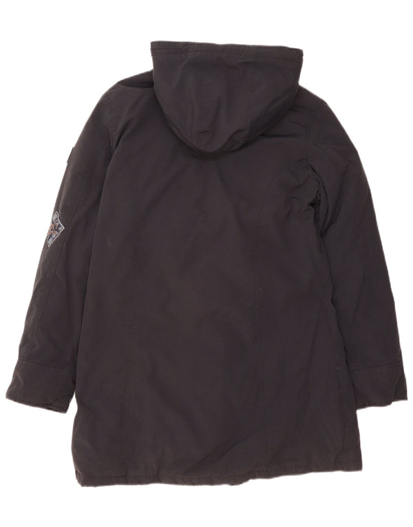 Best Company Dame Hooded Padded Coat UK 14 Medium Navy Blue Nylon