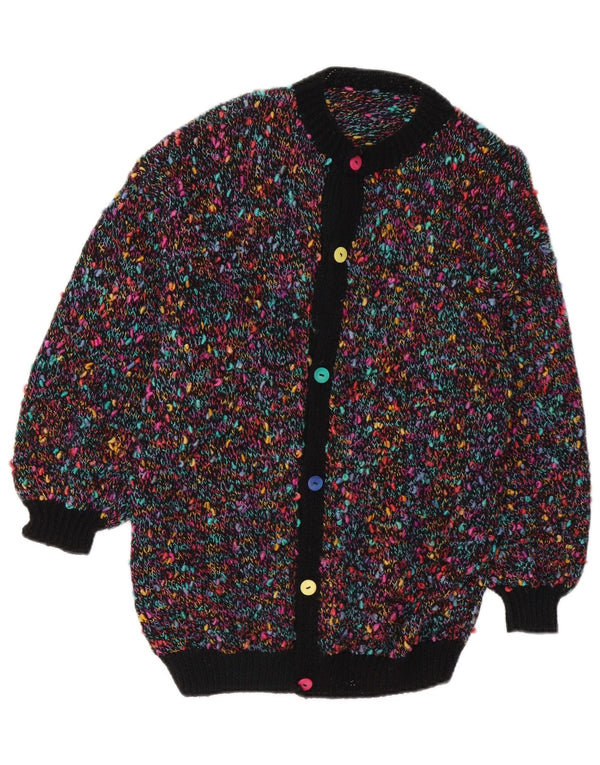 Vintage Dame Cardigan Sweater UK 14 Medium Flerfarvet Flecked