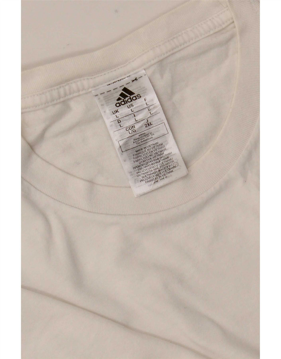 Adidas Herre T-Shirt Top Stor Hvid Bomuld
