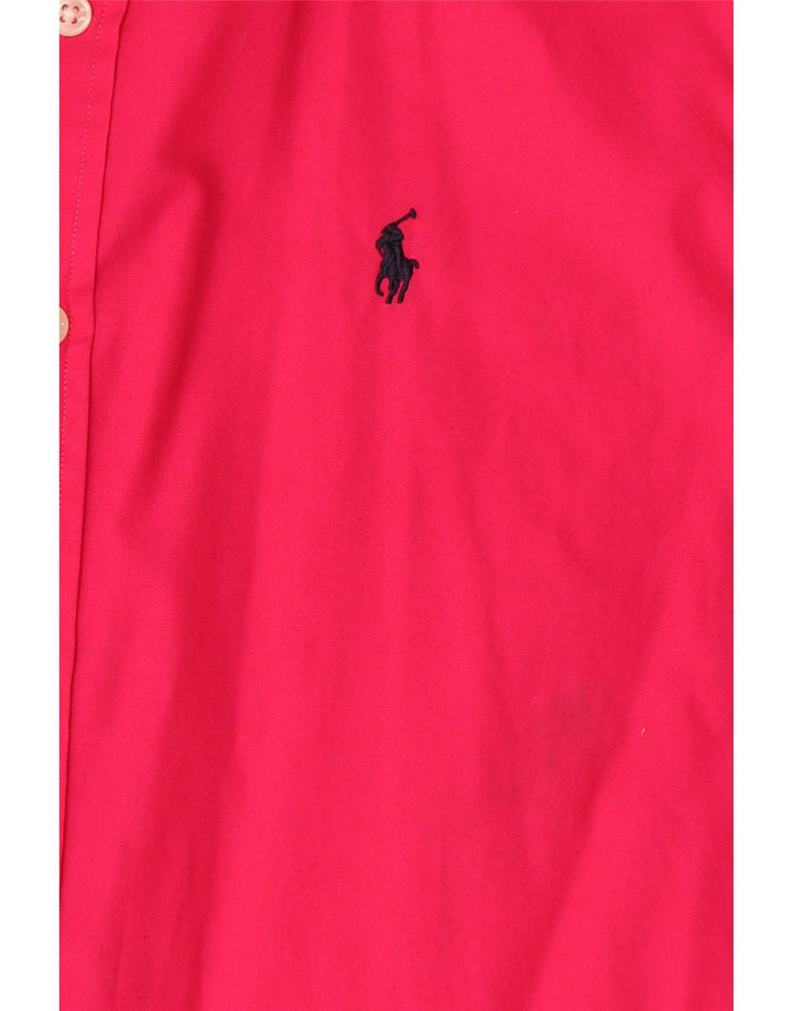 Ralph Lauren Dameskjorte UK 14 Medium Rød Bomuld