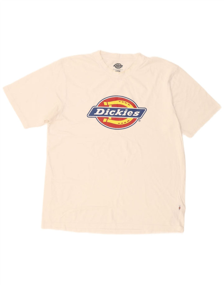 Dickies Herre Grafisk T-Shirt Top Stor Hvid Bomuld