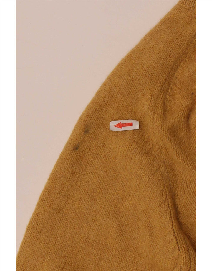 Zara Herre sweater med rund hals XL gul uld