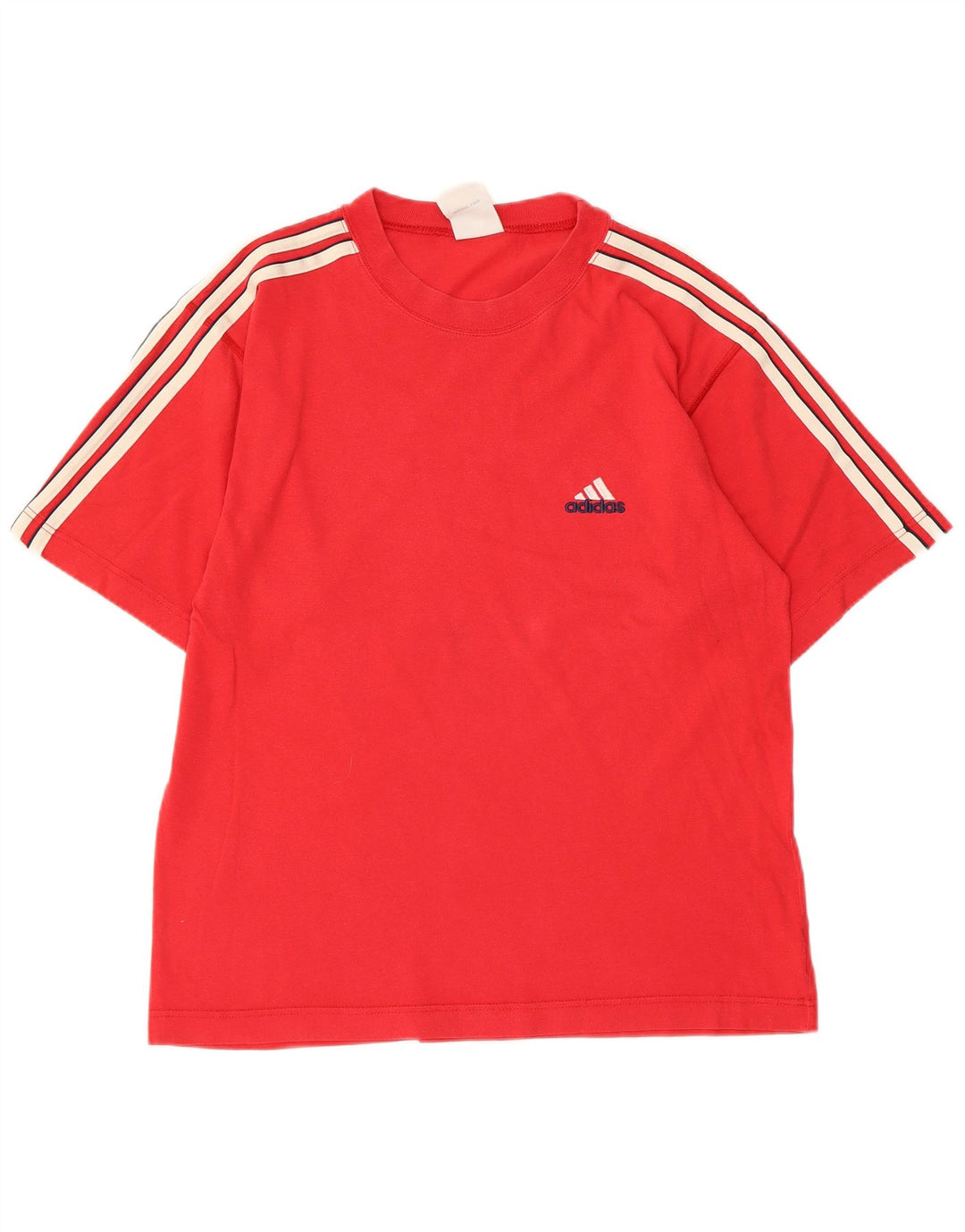 ADIDAS Herre T-Shirt Top UK 34/36 Lille rød bomuld