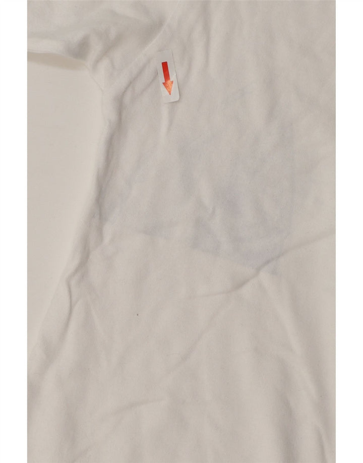 Kappa Herre Grafisk T-Shirt Top Medium Hvid Bomuld