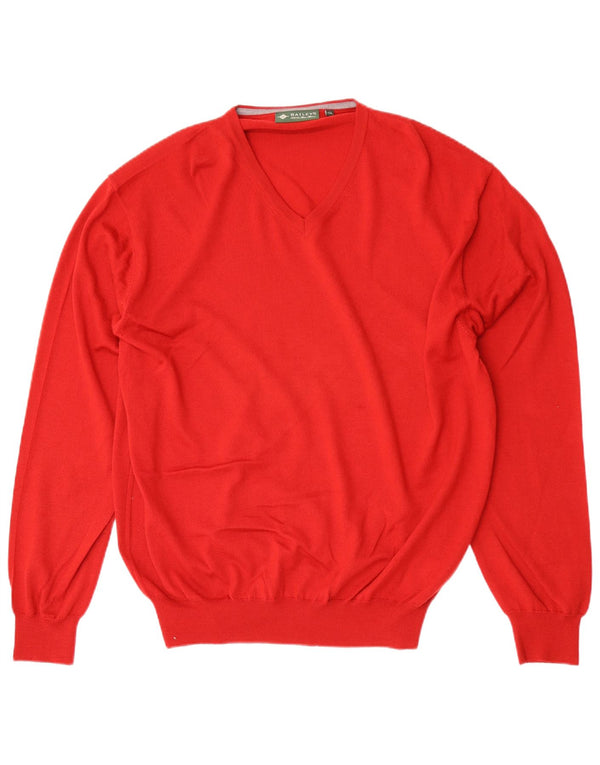 Baileys Herre V-hals sweater 2XL Rød Ny Uld