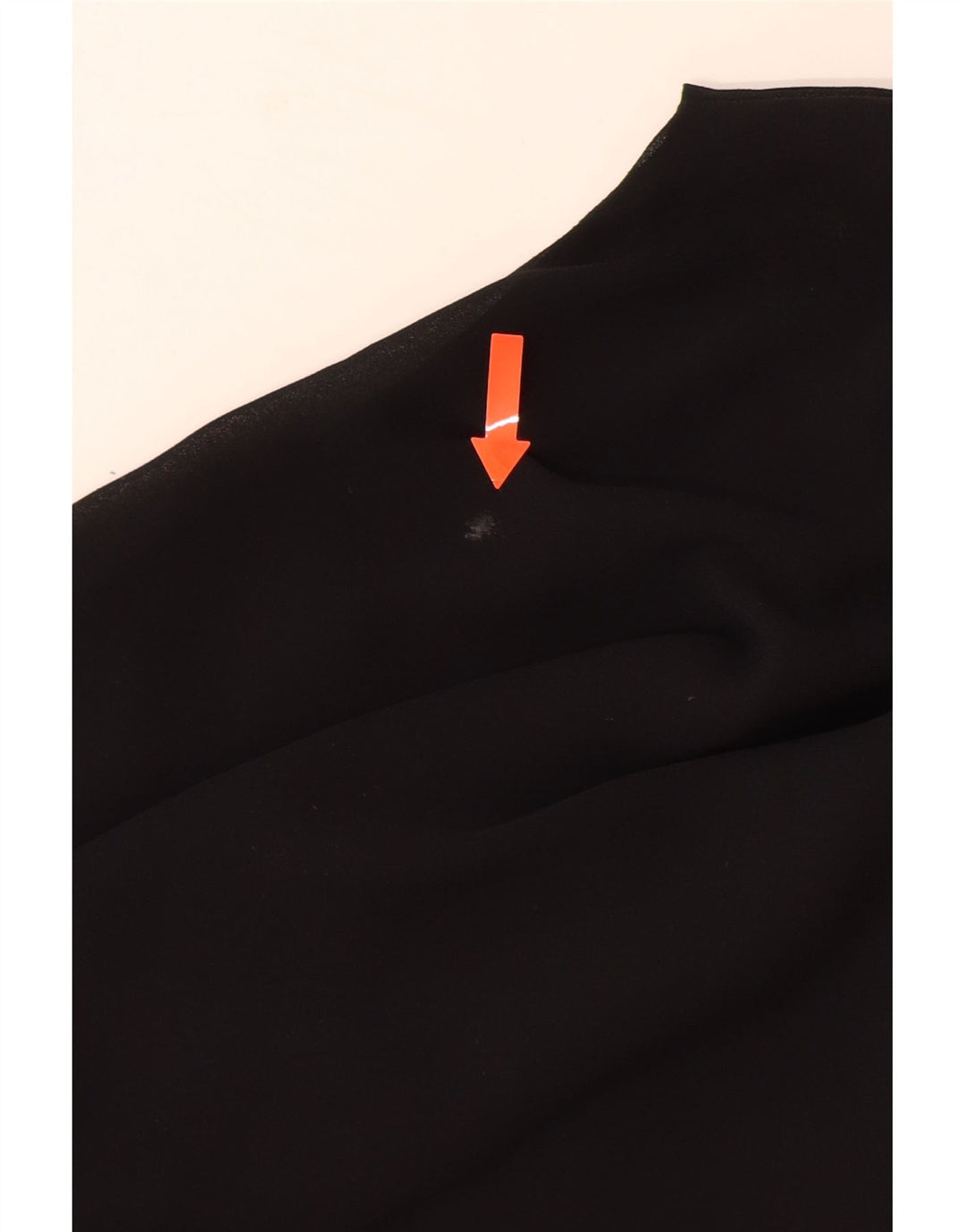 ZARA Dame Langærmet Bluse Top UK 14 Stor Sort Polyester